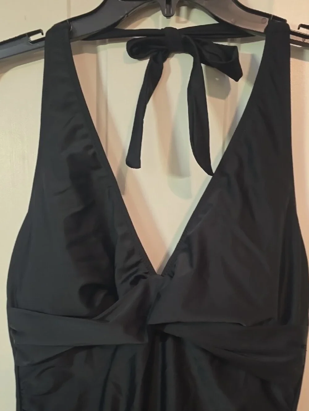 Black Halter One-Piece Swimsuit - Women Swim